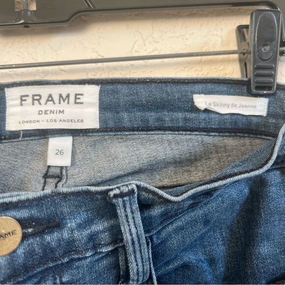 FRAME Denim Women’s Size 26 Skinny Mid-rise Jean in FallBrooke - Picture 5 of 6